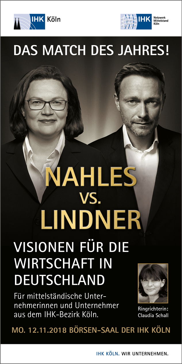 The Match: â€žNahles vs. Lindnerâ€œ â€“ das Netzwerk Mittelstand-Event - The  Vision Company Werbeagentur GmbH